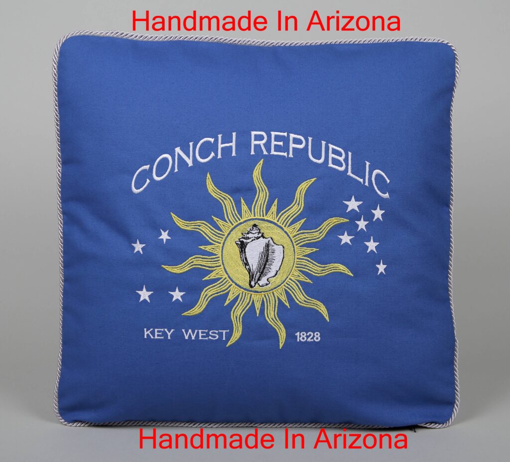 Custom embroidered canvas pillows 